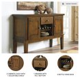 thumbnail image 2 of Signature Design by Ashley Ralene Dining Room Server, Medium Brown Rustic Buffet Cabinet with Wine Rack & Adjustable Storage, 2 of 7