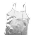 thumbnail image 6 of YiZYiF Girls Shiny Dance Tank Top Metallic Camisole Vest Performance Costume Silver 10, 6 of 7