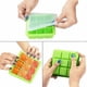 thumbnail image 5 of Bandeja de congelación de silicona para bebés con tapa transparente (juego de 2) - Bandeja para cubitos de hielo para bebés 9 x 30 ml - Molde apilable de silicona para cubitos de hielo para puré de, 5 of 5