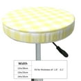 thumbnail image 4 of Lsque Lemon Yellow Checkboard Round Bar chair cushion covers Velvet Fabric Premium Comfort Protects from Scratches and Stains for 14-17 Inch Chair- 13 inch, 4 of 7