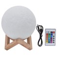 thumbnail image 1 of Lámpara de luna, 16 colores, impresión 3D, LED, música de luna, altavoz, luz nocturna con soporte para niñas, festivales, decoraciones de mesa, 1 of 14