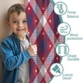 thumbnail image 3 of Blackout Kids Curtains,Red and Blue Star Argyle Pattern Childrens Insulated Curtains Set Of 2,Bedroom Essentials,Toddler Room Decor 52"x63", 3 of 5