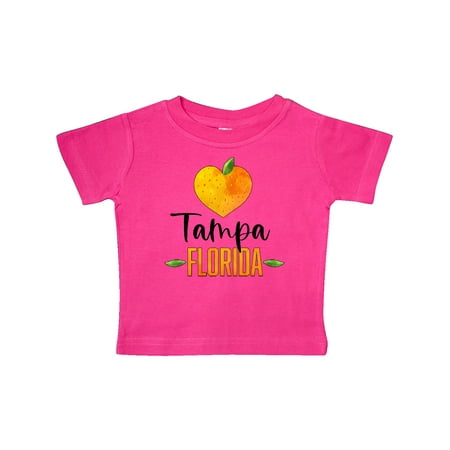 

Inktastic Tampa Florida Orange in Heart Gift Baby Boy or Baby Girl T-Shirt