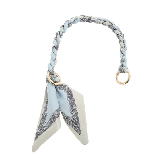 Unique Bargains 1 Pc Braid Scarves Handbag Strap for Travelling Blue Alloy Polyester