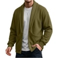 thumbnail image 3 of MXALUOB Men's Cardigan Sweaters Shawl Collar Open Front Long Sleeve Winter Sweater Solid Color Regular Fit Fashion Outerwear for Daily Wear, 3 of 6