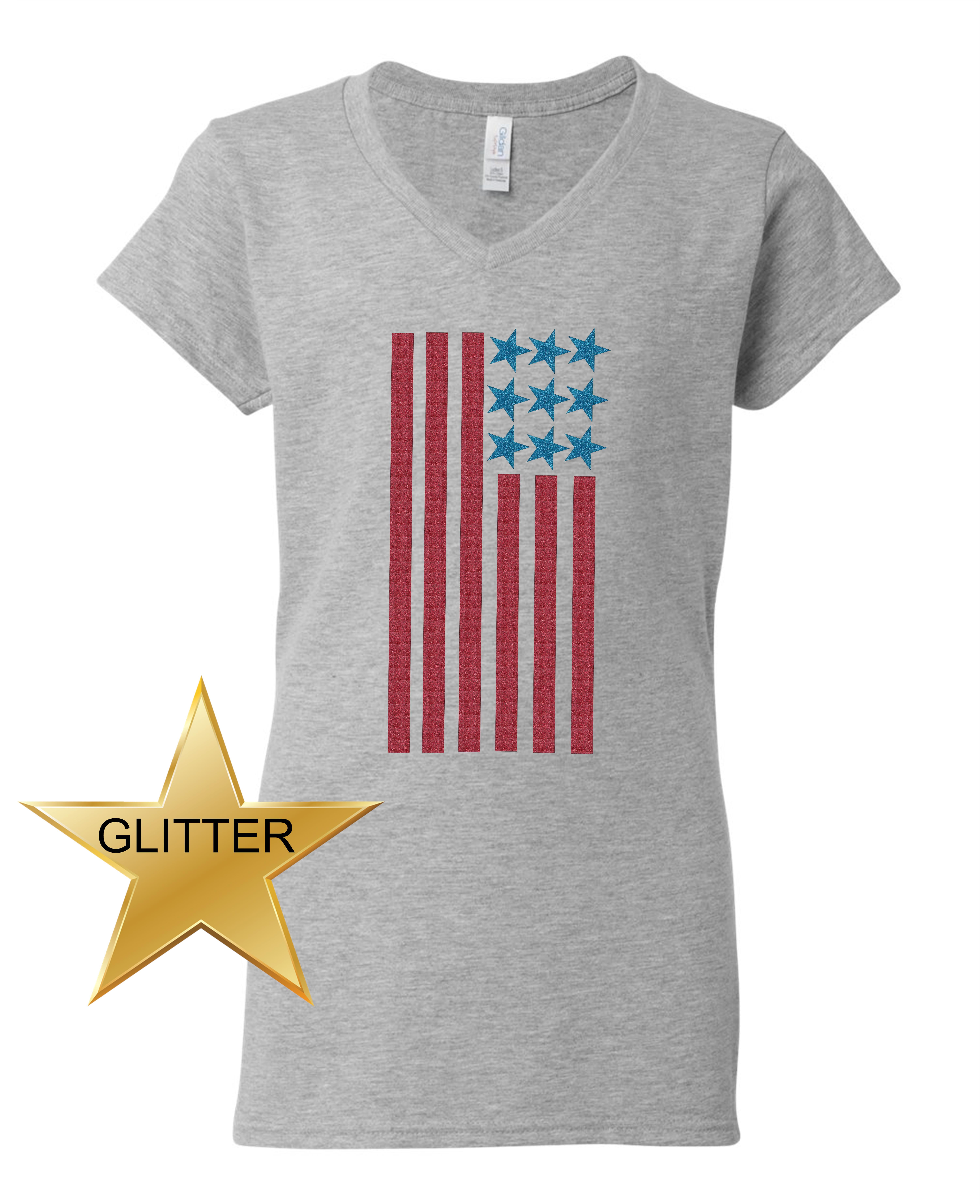 American Flag Glitter 4th 