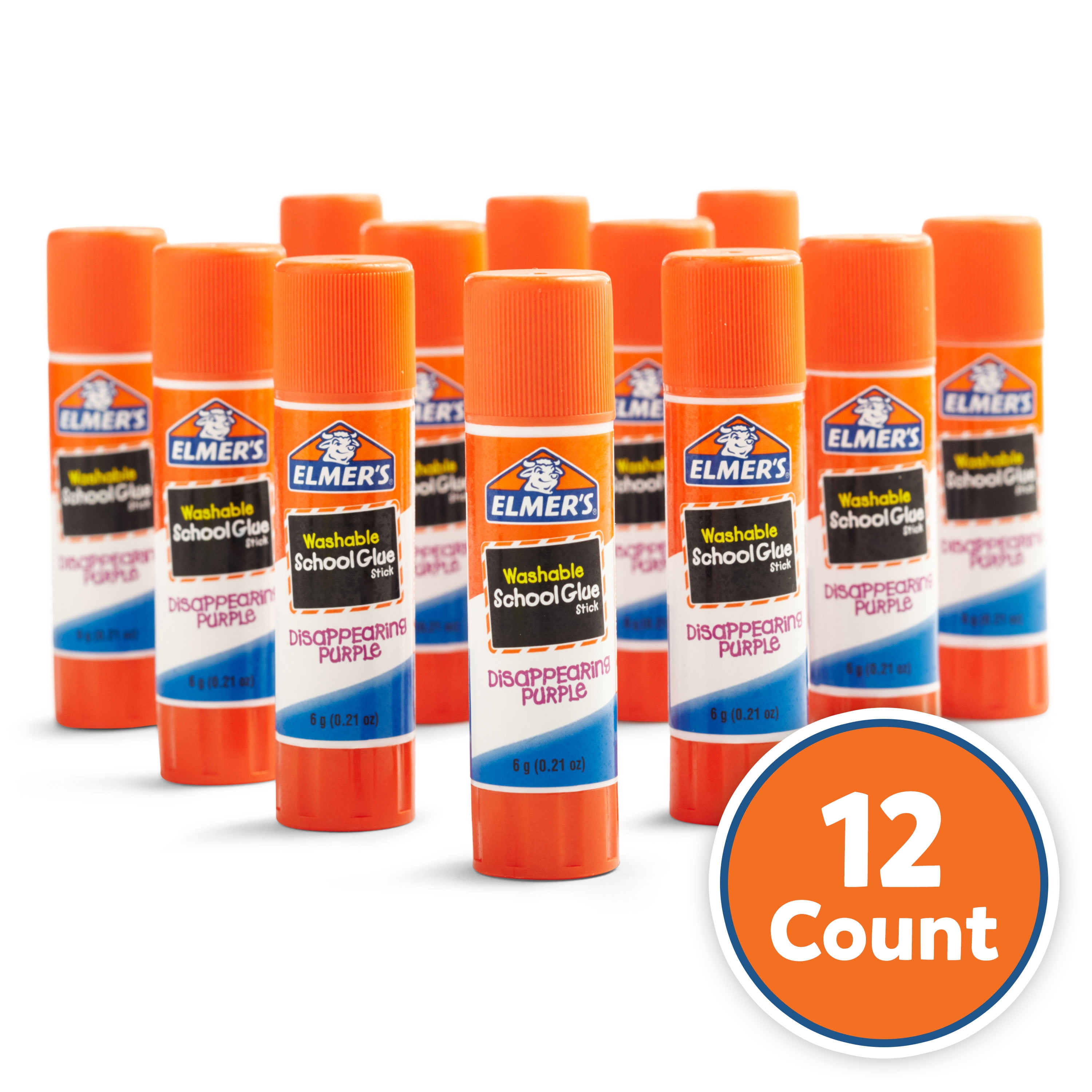 Colorations Best-Value Washable Glue Sticks Small 32 oz Set of 12 in Tray Item Sgstray