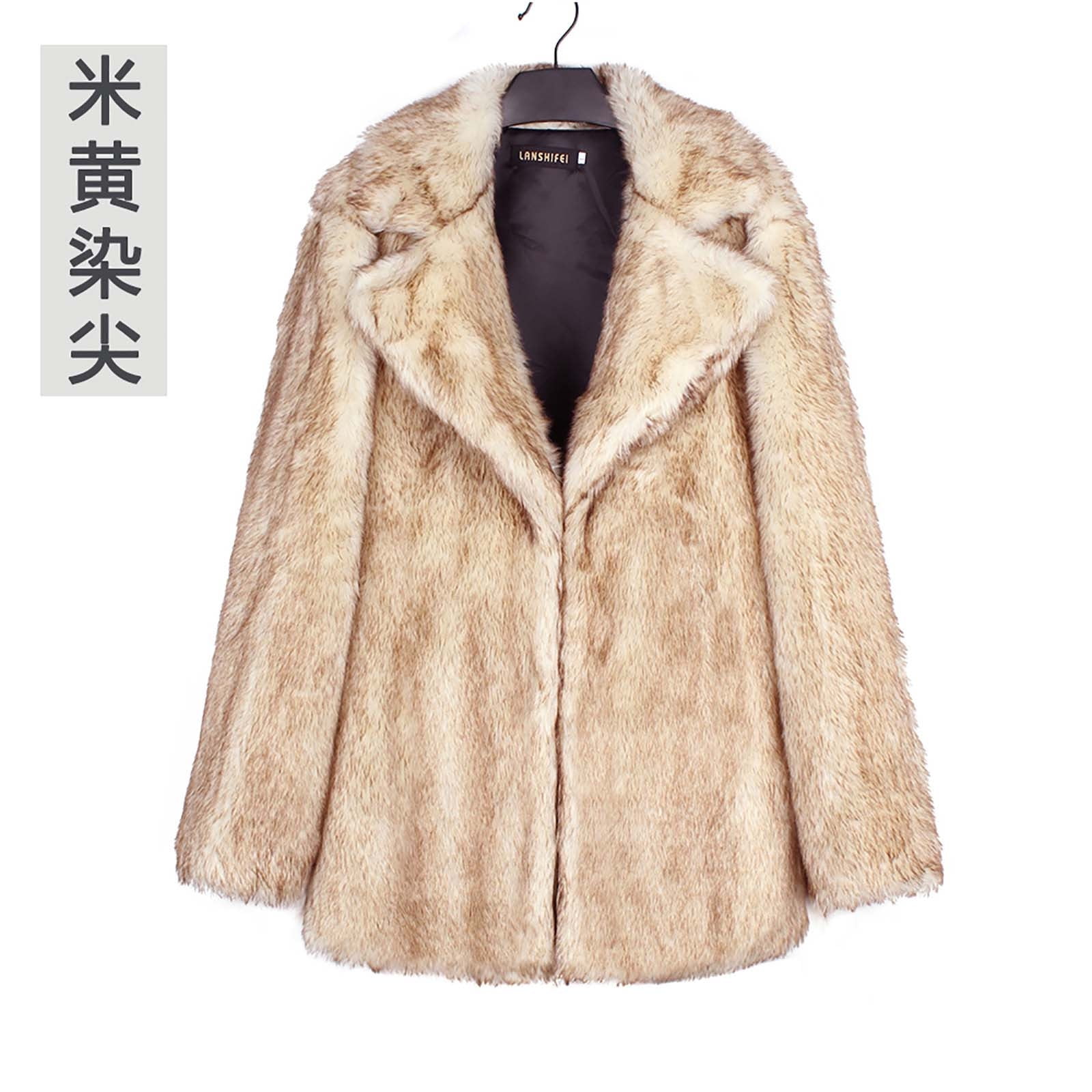 Cyber&Monday Deals Usmixi Womens Winter Faux Fur Coat Fluffy Cyber&Monday Deals Usmixi Womens Winter Faux Fur Coat Fluffy