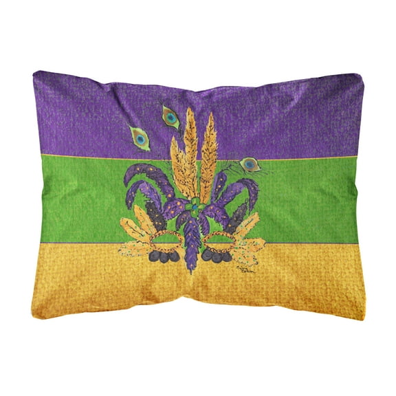 Carolines Treasures 8387PW1216 Mardi Gras Mask Indoor & Outdoor Fabric Decorative Pillow