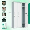 thumbnail image 3 of STANI Metal Lockers for Employees，71" Employees Storage Cabinet with Lock, Steel Storage Locker for Gym, School, Home, Office Staff, 3 of 6
