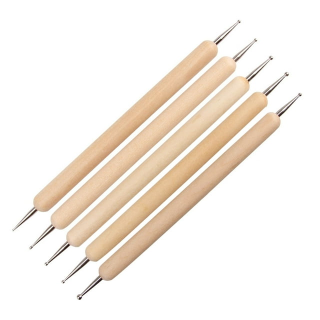 Naiovety 5 piezas de bolígrafos en relieve para decoración de uñas, punteado de arcilla, artesanías caseras, bricolaje, manualidades, herramientas Type3 NO3 Naiovety TO0666-00B