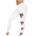 thumbnail image 5 of Black*Friday/Cyber*Monday Deals GaThRRgYP Womens High Waist Ankle Yoga Leggings 2025,Womens Fashion Independence Day Print Leggings with Yoga Sport Elastic Pants White S, 5 of 5