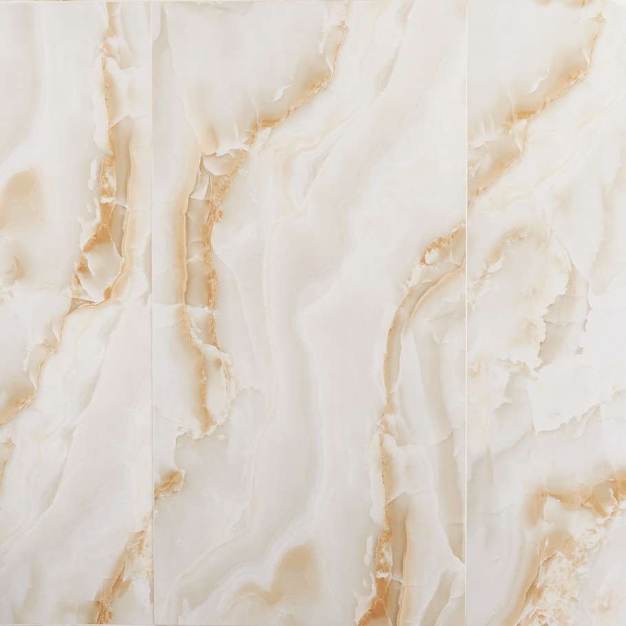 Bond Tile Onyx Orange 24 in. X 48 in. X 10 mm Polished Porcelain Floor