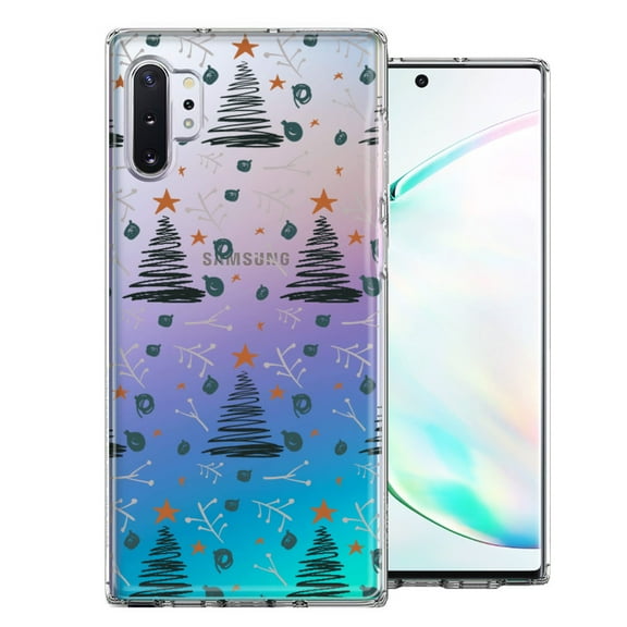 MUNDAZE For Samsung Galaxy Note 10 Plus Holiday Christmas Trees Design Double Layer Phone Case Cover