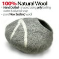 thumbnail image 5 of iPrimio 100% Natural Wool Cat Cave | Eco-Friendly Handmade Premium Shaped Felt Cat House | Indoor Cozy Cave | Light Gray, 5 of 6