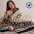 thumbnail image 5 of Flannel Fleece Throw Blanket Brown Aztec Ethnic Style Lightweight Soft Plush Blankets,Retro Bohemian Stripes Cozy Warm Throw Blanket for Couch Sofa Bed Car Office All Season Use 40x50in, 5 of 9