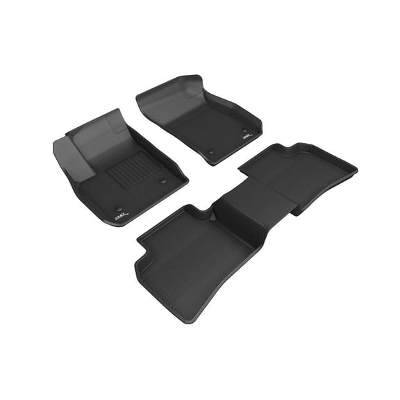 3D MAXpider 2019-2021 Fits Cadillac XT4 1st Row 2nd Row Black Kagu Carbon Fiber Embossed Pattern Floor Mat L1CD02001509