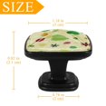 thumbnail image 4 of 4 Pcs Cabinet Handle Drawer Pulls Different Leaves Dot Light Knobs with Screws Square Furniture Office Cabinet Knob Decoration, 4 of 7