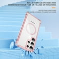 thumbnail image 5 of For Samsung Galaxy S25 Ultra Magnetic Phone Case Cover, Compatible With Magsafe,Transparent Four Corners Thickened Shockproof Anti-fall Anti-Scratch Plain Thin Fit Phone Case Cover,Pink, 5 of 7