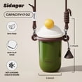 thumbnail image 3 of Sidagar 18 fl oz Leakproof Stainless Stee Insulated Water Bottle with Straw, Wide Mouth, Matcha Cream, 3 of 9