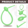 thumbnail image 3 of Uxcell 6 Inch Silicone Cable Ties, 20pcs Rubber Reusable Twist Zip Ties Organizer for Home Office Kitchen Food bags Wires Adjustable Bag Clip, Green, 3 of 6