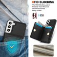 thumbnail image 4 of ELEHOLD Case for Samsung Galaxy S22 Plus,Business PU Leather Stand Case with Card Holder & Ring Holder,Black, 4 of 7