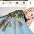thumbnail image 3 of Pratyus Palm Tree Beach Flannel Throw Blanket for Couch Sofa Bed Office Decor All Seasons Lightweight Anti-Wrinkle Blanket 60x80in, 3 of 6