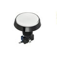 thumbnail image 4 of Botón de empuje para juegos de 60mm redondo, interruptor iluminado LED de 12V con microswitch para arcade, video, blanco, 5 piezas, 4 of 5