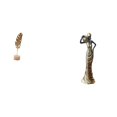 thumbnail image 1 of Escultura de hoja de metal, estatua de hoja africana, estatua de dama tribal, figura de escritorio, hierro, resina, madera, decoración artística, adec, 1 of 8