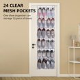 thumbnail image 4 of 2Pcs 24 Large Mesh Pockets Storage Bag Behind the Door Shoe Organizer Over the Door Shoe Rack Shoe Shelf White, 4 of 7