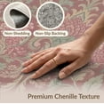 thumbnail image 6 of ODIKA 4'x6' Burgundy And Sage Green Vintage Floral Washable Area Rug Intricate Victorian Botanical Pattern Design Pet Friendly, Non-Shedding for Bedroom, Reading Nook, 6 of 7