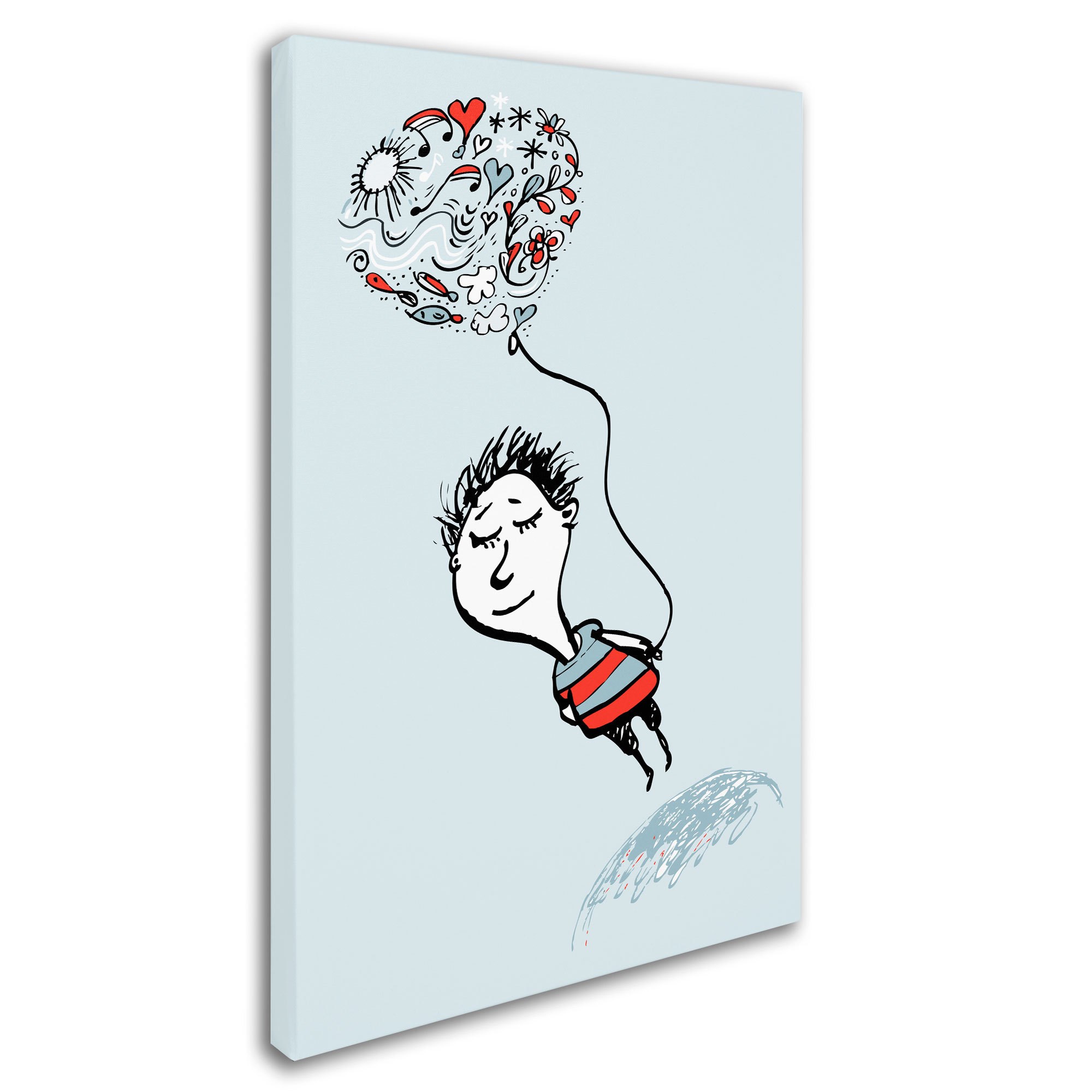 Trademark Fine Art "Love Balloon" Canvas Art by Carla Martell