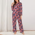 thumbnail image 2 of Sikiie America Flags1 Women's Long-Sleeve Shirt and Full-Length Bottom Pajama Set (s-xxl)-XX-Large, 2 of 7