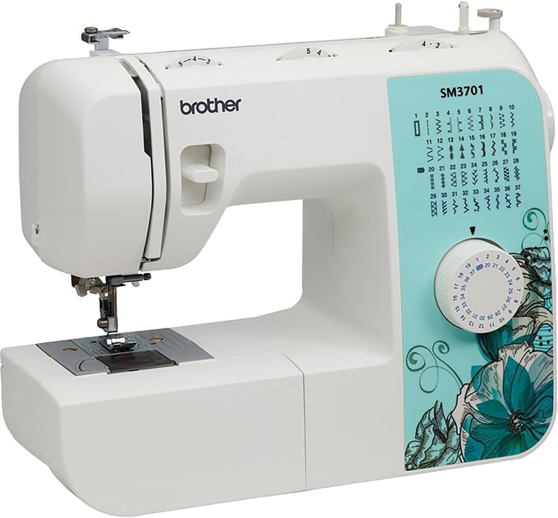 Brother SM3701 37-Stitch Free Arm Sewing Machine and 5300A Hard Case for Carrying and Storage