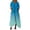 *1-Blue, variant on Women's V-Neck Cotton-Linen Maxi Dress,Ladies 3/4 Sleeve Asymmetrical Hem Caftan Dress with Pockets,Summer Beach and Loungewear for Women,Black,S-2XL