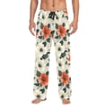 thumbnail image 7 of FORMRS Mens Pajama Pants with Pockets Sleepwear Lounge Bottoms Sizes S-2XL, Large Red Floral Pattern, 7 of 7