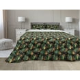 thumbnail image 1 of Leaf Print Comforter & Sham Bedding Set, Tropical Composition with Colorful Rainbow Toned Illustration Hawaiian Jungle, 3 pcs Duvet Set Microfiber Filling Quilt, 5 Sizes, Multicolor, by Ambesonne, 1 of 4