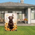 thumbnail image 3 of Amhnf Chocolate Labrador Dog With Butterflies And Sunflowers Garden Flag For Home Outdoor Garden Yard Decor 12x18 inch, 3 of 5