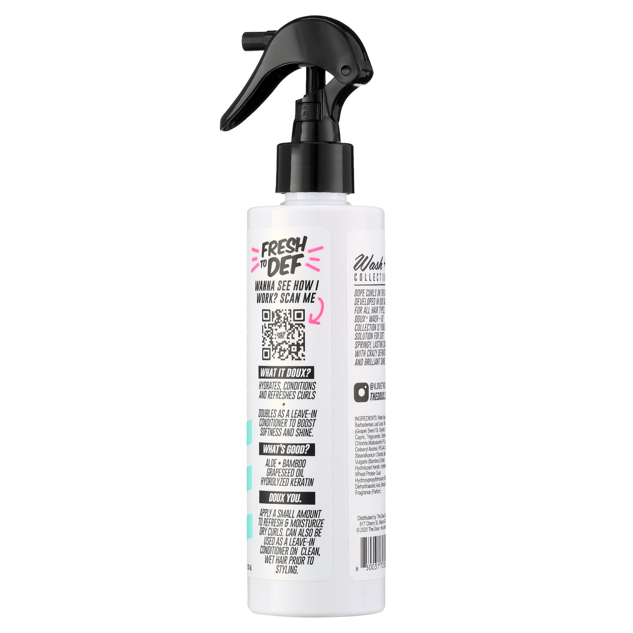 (2 pack) The Doux Fresh to Def Leave in Moisturizing Conditioner 8 oz. All Ages, All Hair Types, Spray Bottle