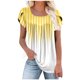 thumbnail image 1 of Tops de Algodón para las Mujeres Impreso Botón 3/4 Manga Suelta Tee, Suave Casual 3/4 Manga Superior, 1 of 5