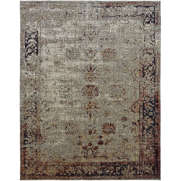 Kalaty Modena Area Rug MO-355 Vintage Grey Bulbs Gradient 8' 6" x 11' 6" Rectangle