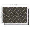thumbnail image 6 of Dark Christmas Golden Reindeer Pattern Summer Placemats Table Placemats Set Of 4-Linen Kitchen Washable Placemats Table Mats 11.8"x17.7" Non-Slip Heat Resistant, 6 of 6