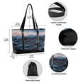 thumbnail image 2 of FORMRS Canvas Laptop Tote Bag for Women with 15.6" Computer Compartments Shoulder Handbag, Ocean Waves, 2 of 7