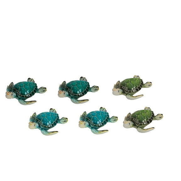 FC Design 6-PC Blue and Green Sea Turtle Magnet Set 3.25"W Figurine Statue Sculpture Ornament Decoration Home/Room Decor and Unique Gift Ideas for Housewarming, Holidays and Birthdays