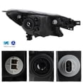 thumbnail image 2 of AKKON - Fits 2014 2015 2016 Nissan Versa Note Black Headlights Headlamps Pair Driver Left + Passenger Right 14 15 16, 2 of 6