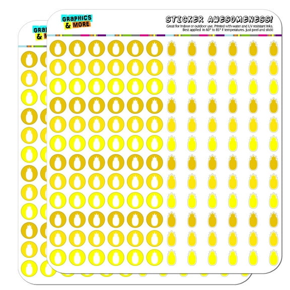 Pineapple Dots Planner Calendar Scrapbooking Crafting Stickers - Yellow - Opaque