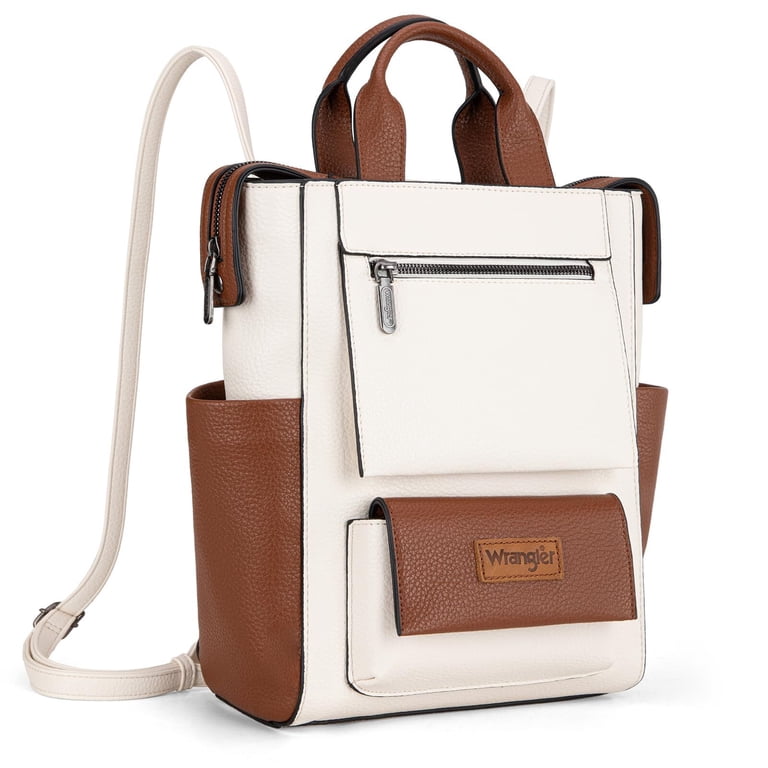 Vegan Leather Convertible Backpack Purse Anti-Theft Ladies Handbag Amazon.com: Montana West Wrangler Backpack Purse for Women  main image 4