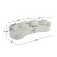 thumbnail image 4 of GDF Studio Modern 126" Oversized Curved Sectional Sofa, Modular Upholstered 5 Seat Sofa with 4 Throw Pillows, Beige, 4 of 9