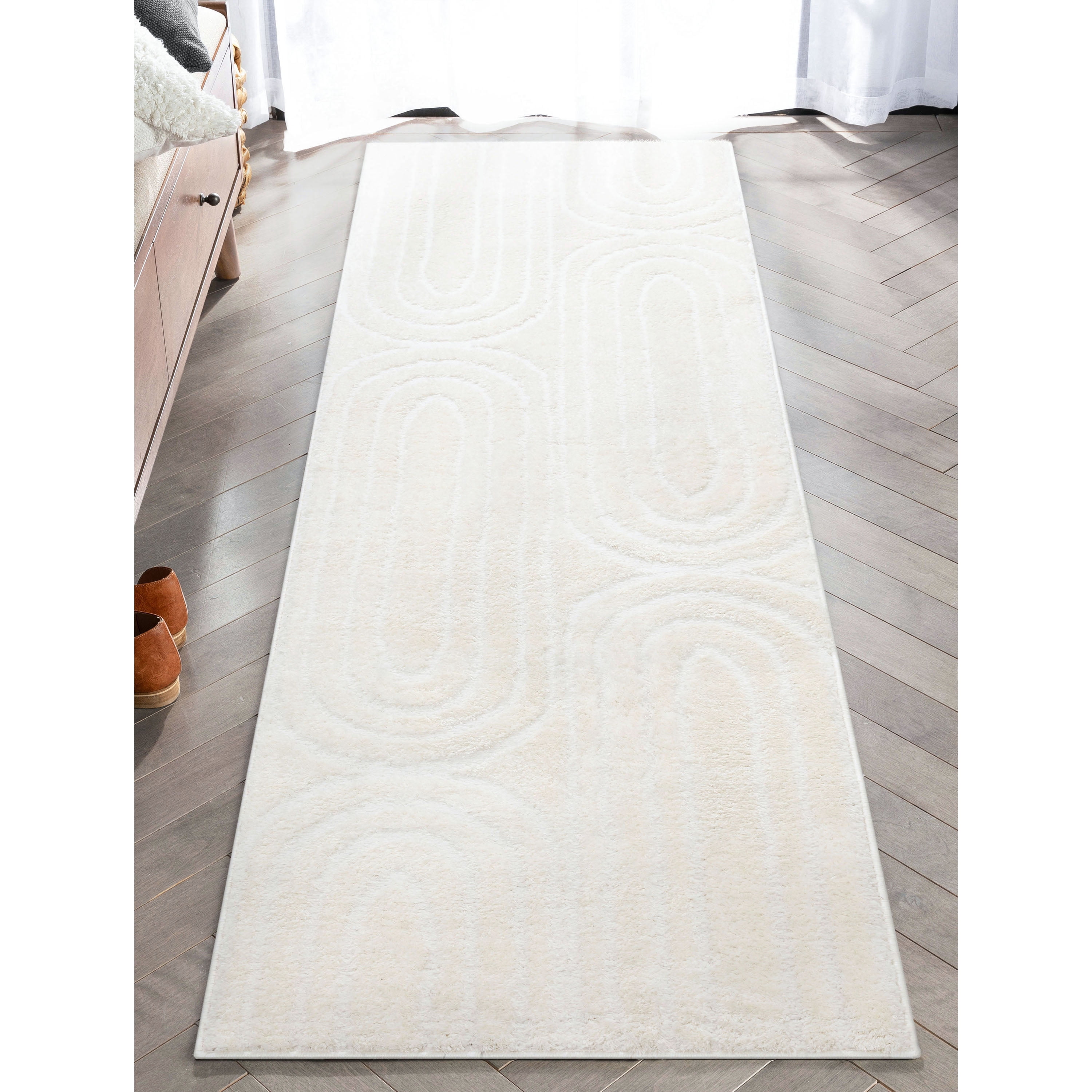 Well Woven Feliz Boho Rainbow Modern Geometric Ivory 2' x 7'3" Runner Rug