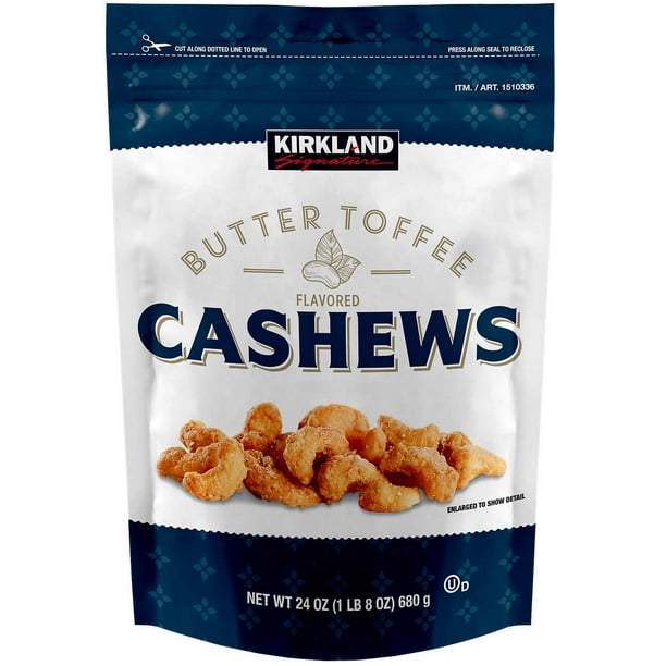 Kirkland Signature Butter Toffee Cashews, 24 Ounce
